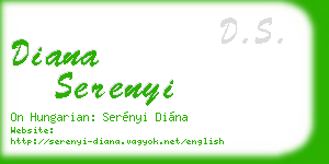 diana serenyi business card
